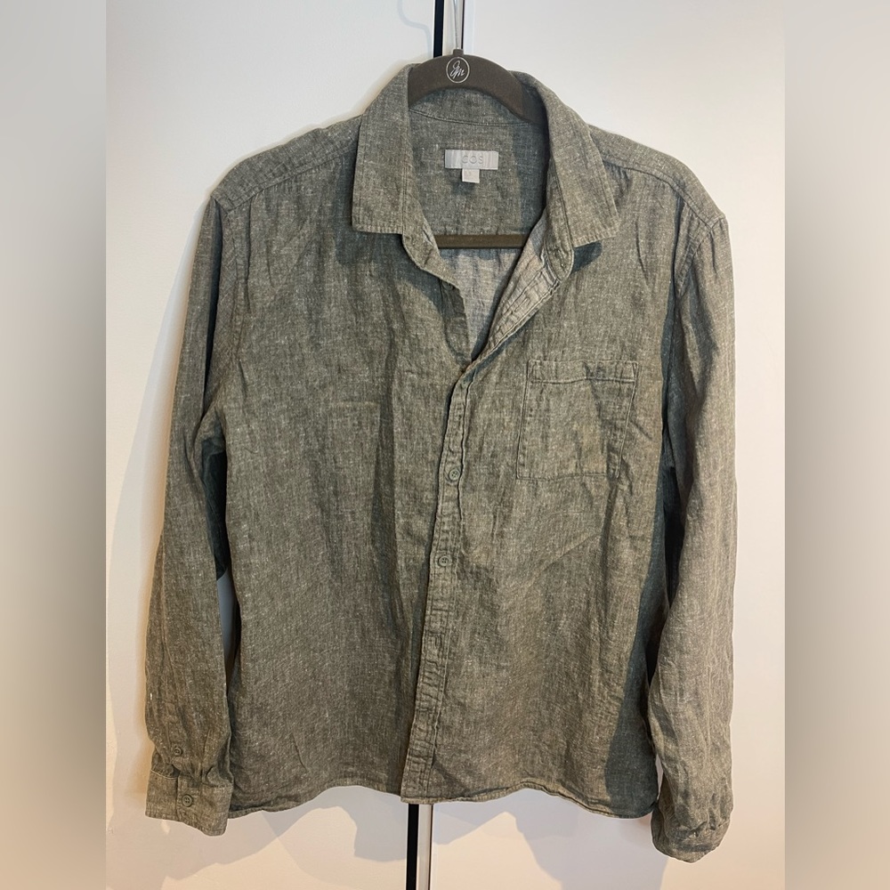 COS linen cotton button down shirt